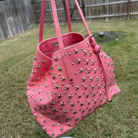 Jimmy Choo Handbags - JIMMY CHOO Pink Large Star Studded Sasha Tote